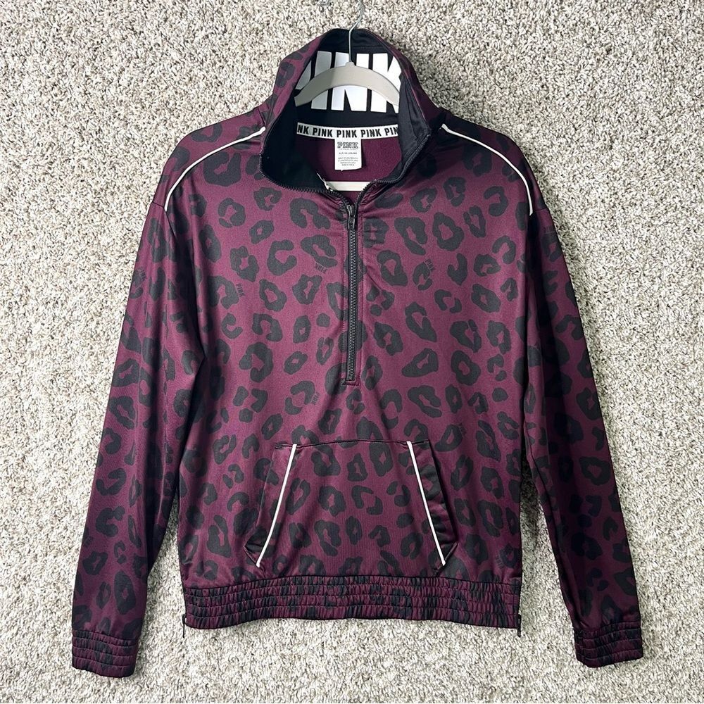 Pink Victoria’s Secret Jacket Women’s‎ Medium Purple & Black Leopard Print